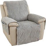Leaf Pattern Armchair Cover - Non-Slip Microfiber Protector