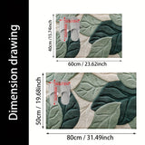 Leaf Pattern Microfiber Bath Mat - Soft, Absorbent & Non-Slip