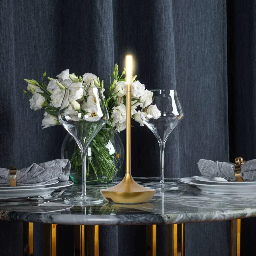 LumaGlow - Dimmable LED Candle Lamp with USB Rechargeable Battery