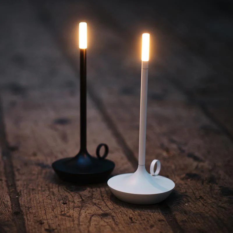 LumaGlow - Dimmable LED Candle Lamp with USB Rechargeable Battery