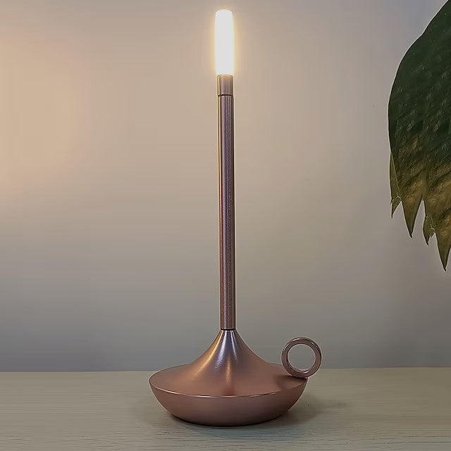 LumaGlow - Dimmable LED Candle Lamp with USB Rechargeable Battery