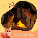 LumiFuchs - Rechargeable Silicone Fox Night Light with Timer