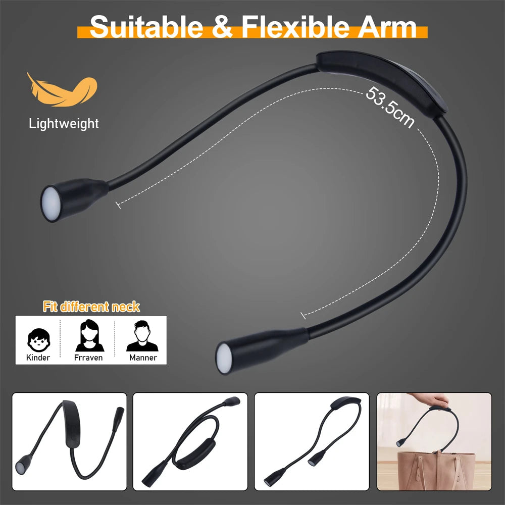 LumiNeck - Flexible LED Neck Lamp with 3 Light Modes