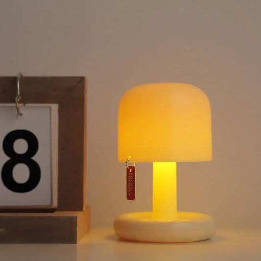 Lumia Mushroom Table Lamp - Portable Cordless Battery Operated Bedroom Light