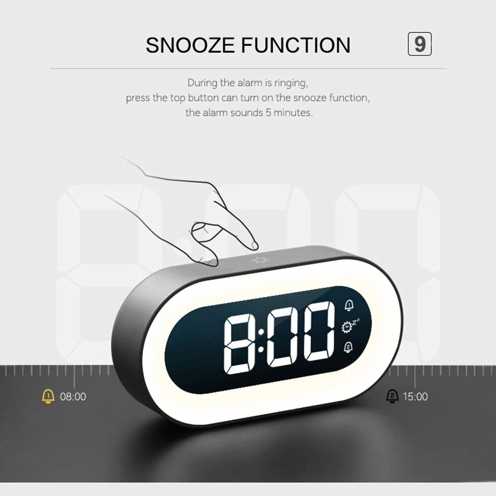 Lumina Digital Alarm Clock with Wake Up Light & Soothing Sounds
