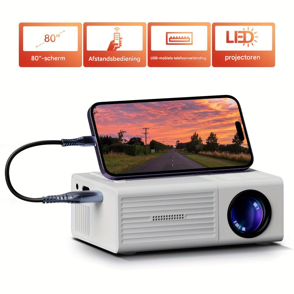 LumoBeam - Mini Portable Projector with 3000 Lumens Brightness