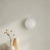 Lumo - Minimalist Round Frosted Glass Wall Lamp - Warm Light Sconce