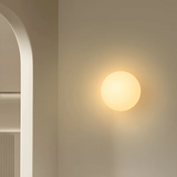 Lumo - Minimalist Round Frosted Glass Wall Lamp - Warm Light Sconce