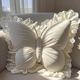 Luna Plush Decorative Pillow - Soft Velvet Butterfly Throw Pillow for Couch