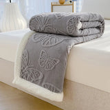 Luna Plush Fleece Throw Blanket - Soft Sherpa Lined Design