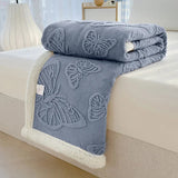 Luna Plush Fleece Throw Blanket - Soft Sherpa Lined Design