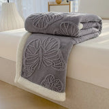 Luna Plush Fleece Throw Blanket - Soft Sherpa Lined Design