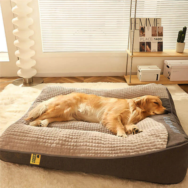 Luxury Orthopedic Dog Bed with Head Pillow for Large Dogs
