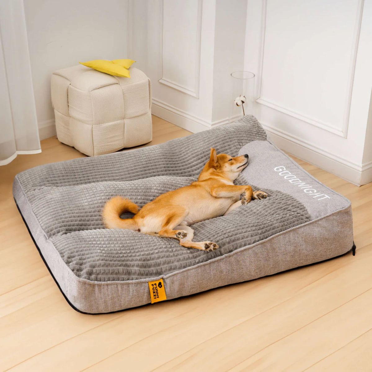 Luxury Orthopedic Dog Bed with Head Pillow for Large Dogs