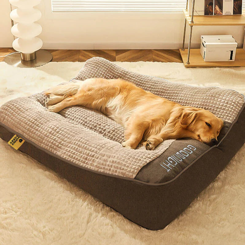 Luxury Orthopedic Dog Bed with Head Pillow for Large Dogs