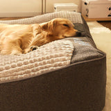 Luxury Orthopedic Dog Bed with Head Pillow for Large Dogs