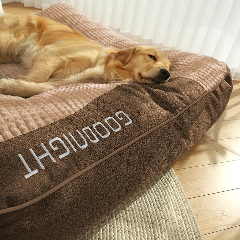 Luxury Orthopedic Dog Bed with Head Pillow for Large Dogs