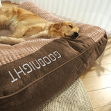 Luxury Orthopedic Dog Bed with Head Pillow for Large Dogs