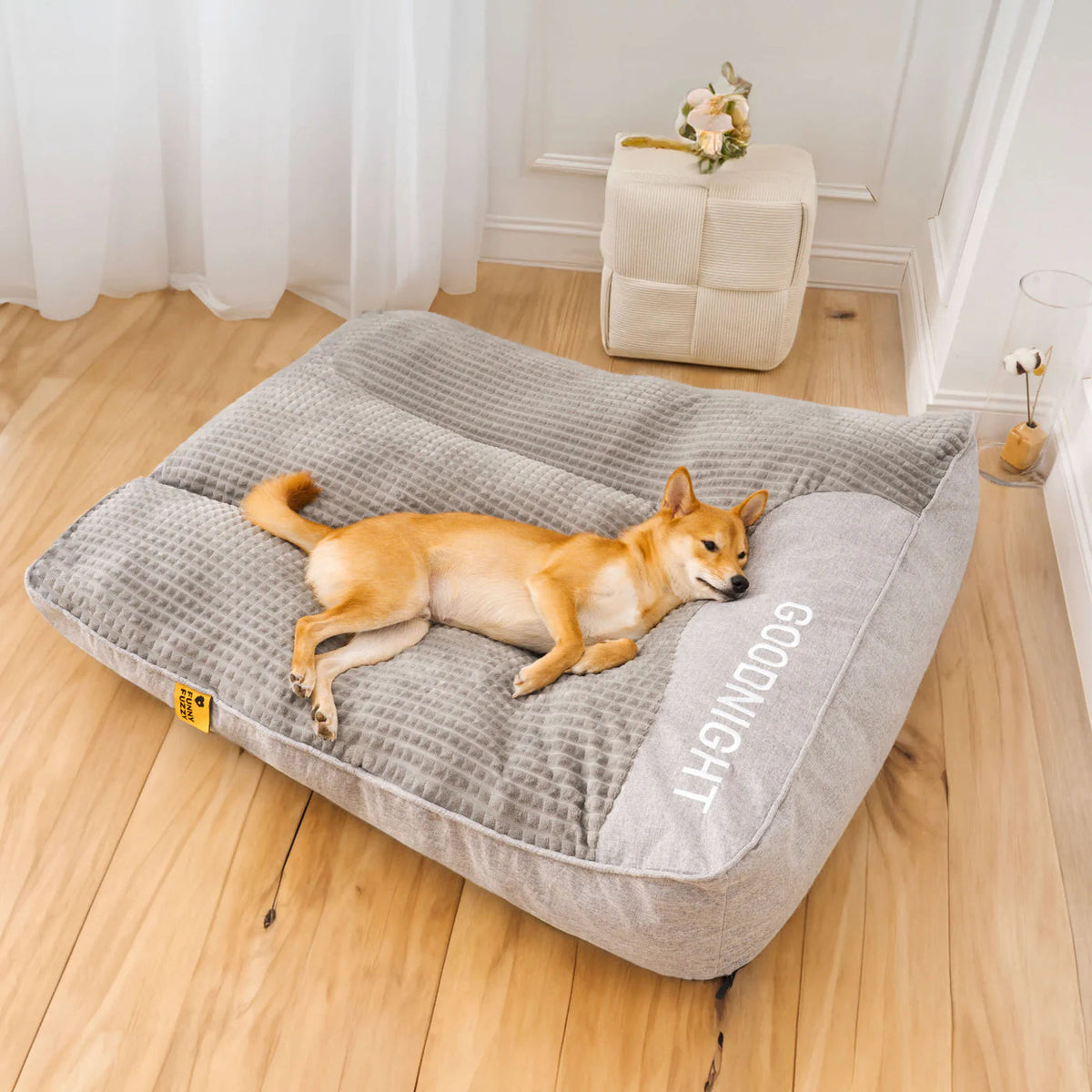 Luxury Orthopedic Dog Bed with Head Pillow for Large Dogs
