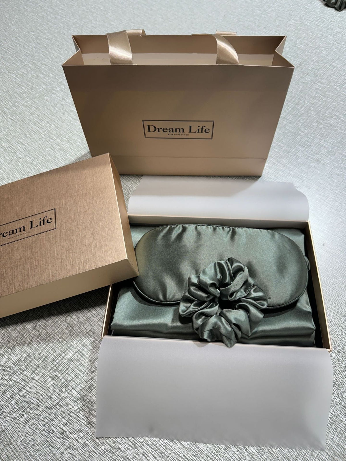 Luxury Silk Sleep Set - 100% Mulberry Silk Pillowcase, Eye Mask & Scrunchie