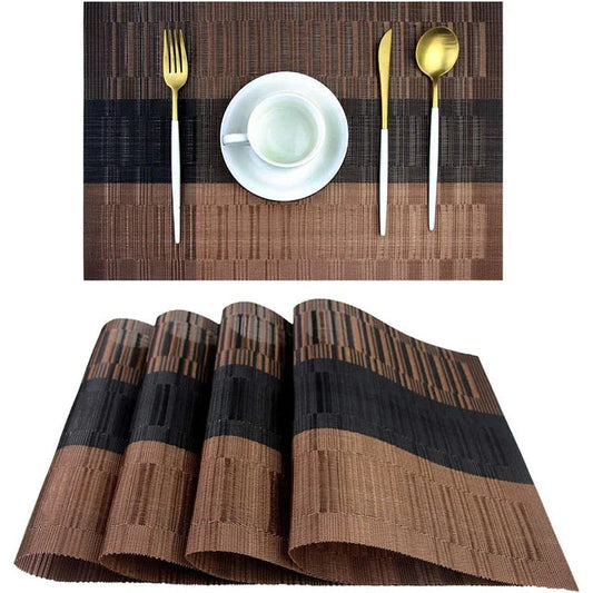 Luxury Woven Placemats - Heat-Resistant Table Mats for Elegant Dining
