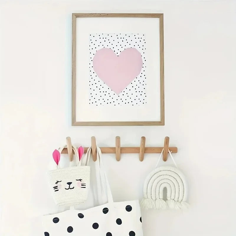 Maeve - Wall Mounted Coat Rack with Solid Oak Shelves and Hooks
