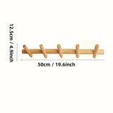 Maeve - Wall Mounted Coat Rack with Solid Oak Shelves and Hooks