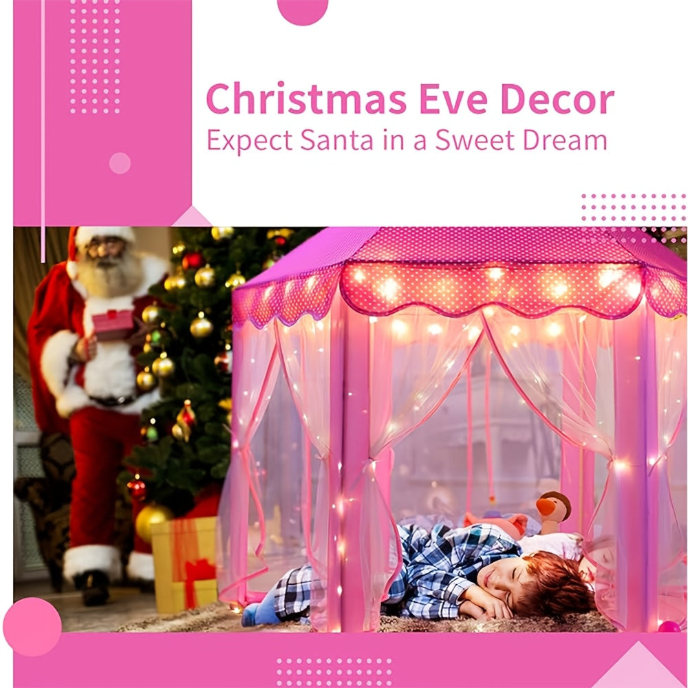 Magical Princess Tent for Kids - Star Lights & Foldable Design