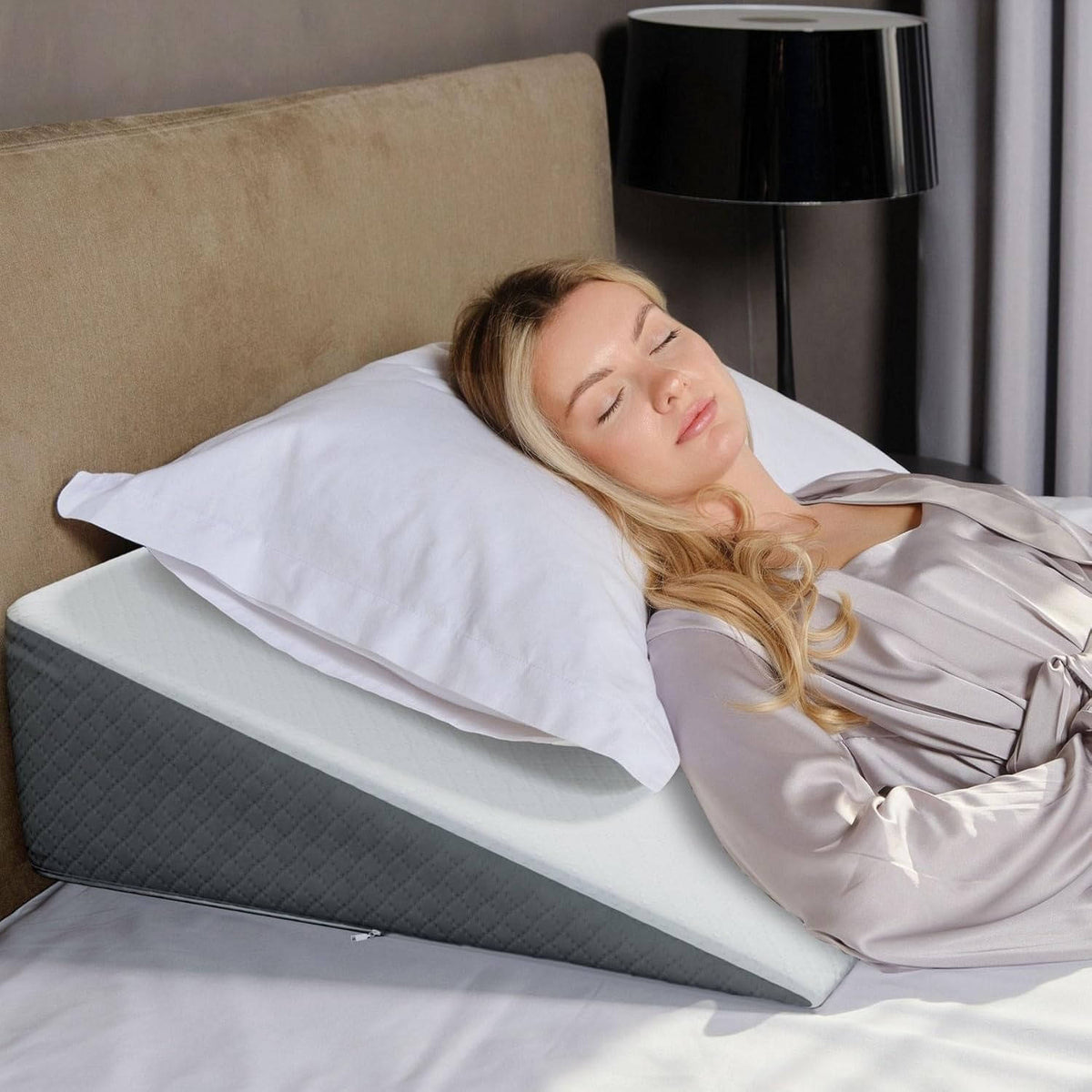 Memory Foam Wedge Pillow Upper Body Sleep Support 3