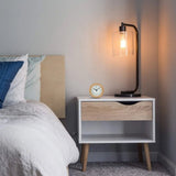 Minimalist Beech Wood Analog Alarm Clock with Alarm Function