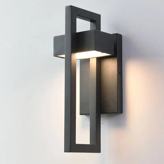 Modern Black Up Down Outdoor Wall Light - Stylish Exterior Lighting for Patios & Gardens