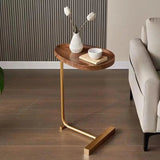 Modern C-Shaped Side Table - Portable Bedside Table for Small Spaces