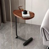 Modern C-Shaped Side Table - Portable Bedside Table for Small Spaces
