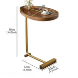Modern C-Shaped Side Table - Portable Bedside Table for Small Spaces