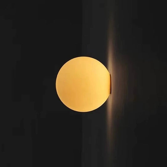Modern Globe Wall Light - Energy-Efficient LED Sconce for Bathroom and Hallway