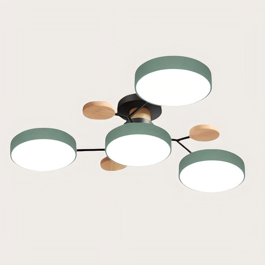 Modern Nordic Circular LED Ceiling Light Fixture - Energy Efficient Flush Mount Design
