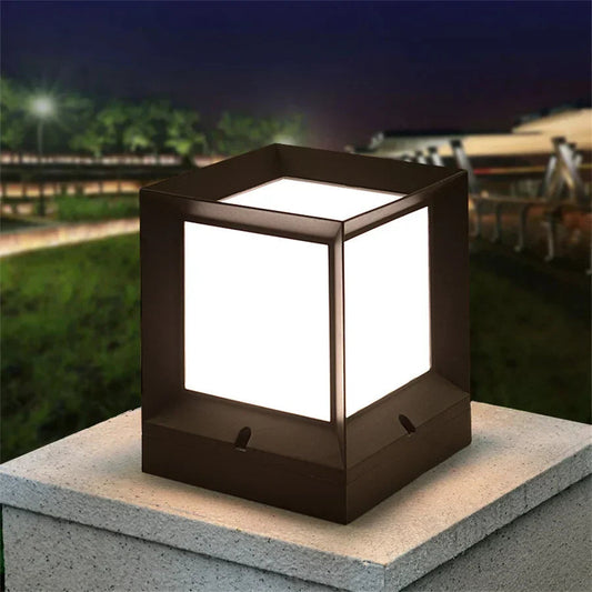 Modern Outdoor Pillar Light - Warm LED Garden & Wall Illumination