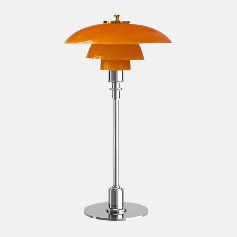 Modern Table Lamp - Minimalist Glass Shade & Warm Light for Bedside or Desk