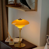 Modern Table Lamp - Minimalist Glass Shade & Warm Light for Bedside or Desk