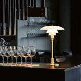 Modern Table Lamp - Minimalist Glass Shade & Warm Light for Bedside or Desk