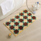 Moroccan Design Non-Slip Bath Mat with Quick-Dry Fabric
