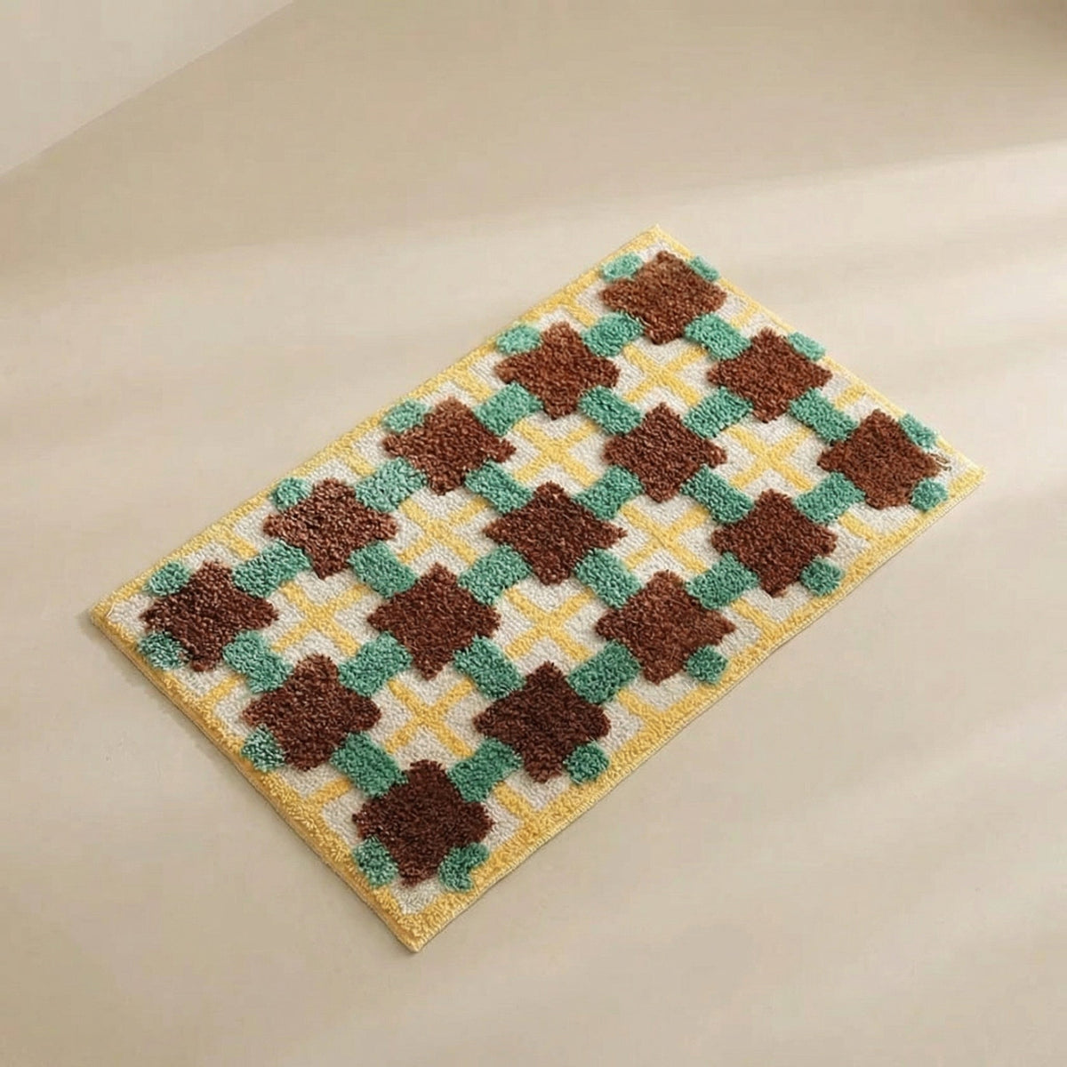 Moroccan Design Non-Slip Bath Mat with Quick-Dry Fabric