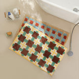 Moroccan Design Non-Slip Bath Mat with Quick-Dry Fabric