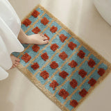 Moroccan Design Non-Slip Bath Mat with Quick-Dry Fabric