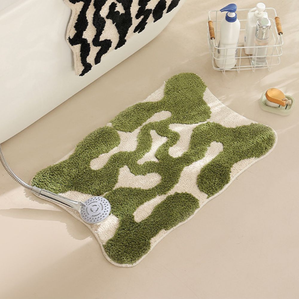 Moroccan Design Non-Slip Bath Mat with Quick-Dry Fabric