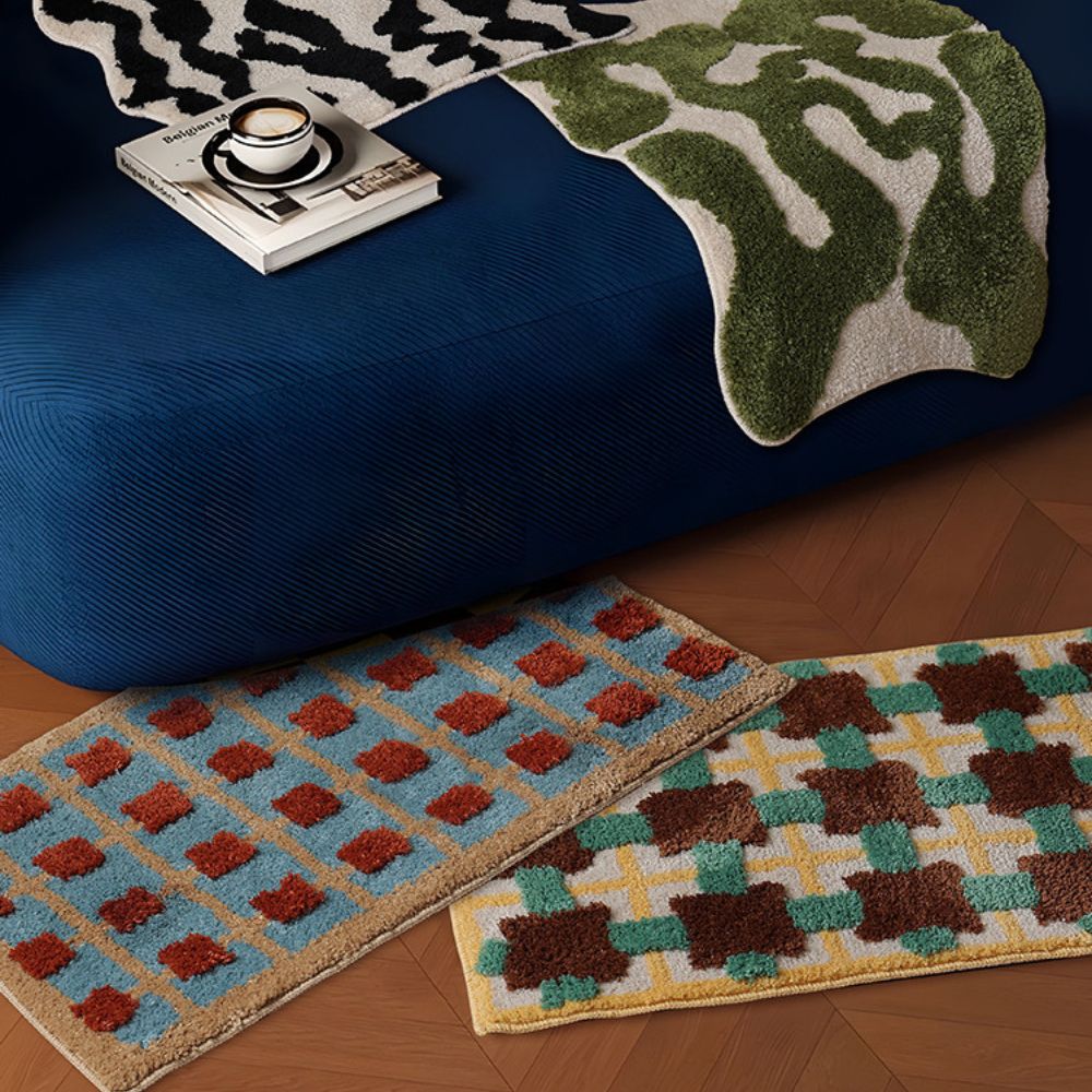 Moroccan Design Non-Slip Bath Mat with Quick-Dry Fabric