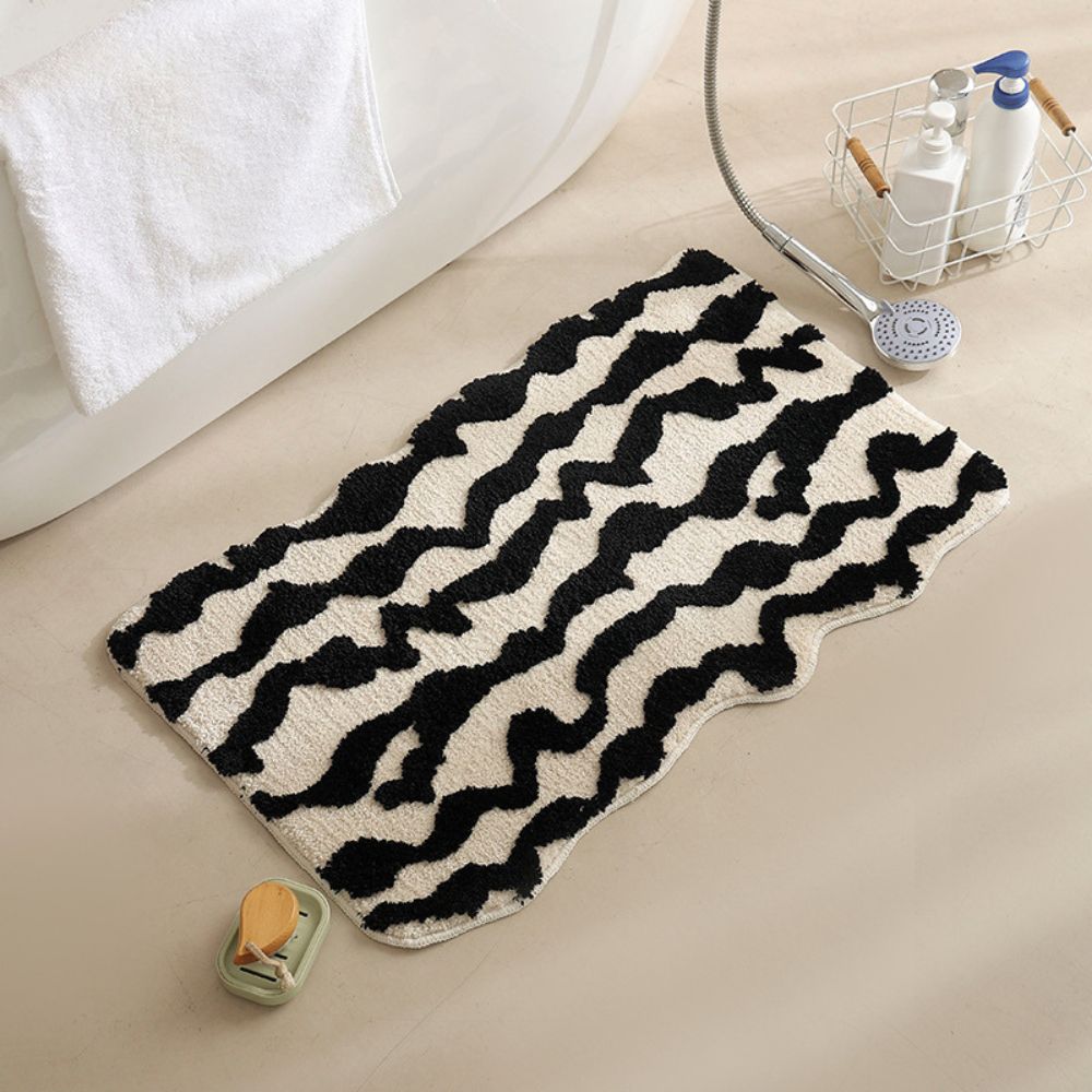 Moroccan Design Non-Slip Bath Mat with Quick-Dry Fabric