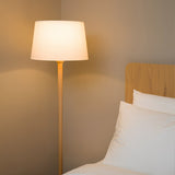 Natural Beech Wood LED Floor Lamp with Adjustable Brightness