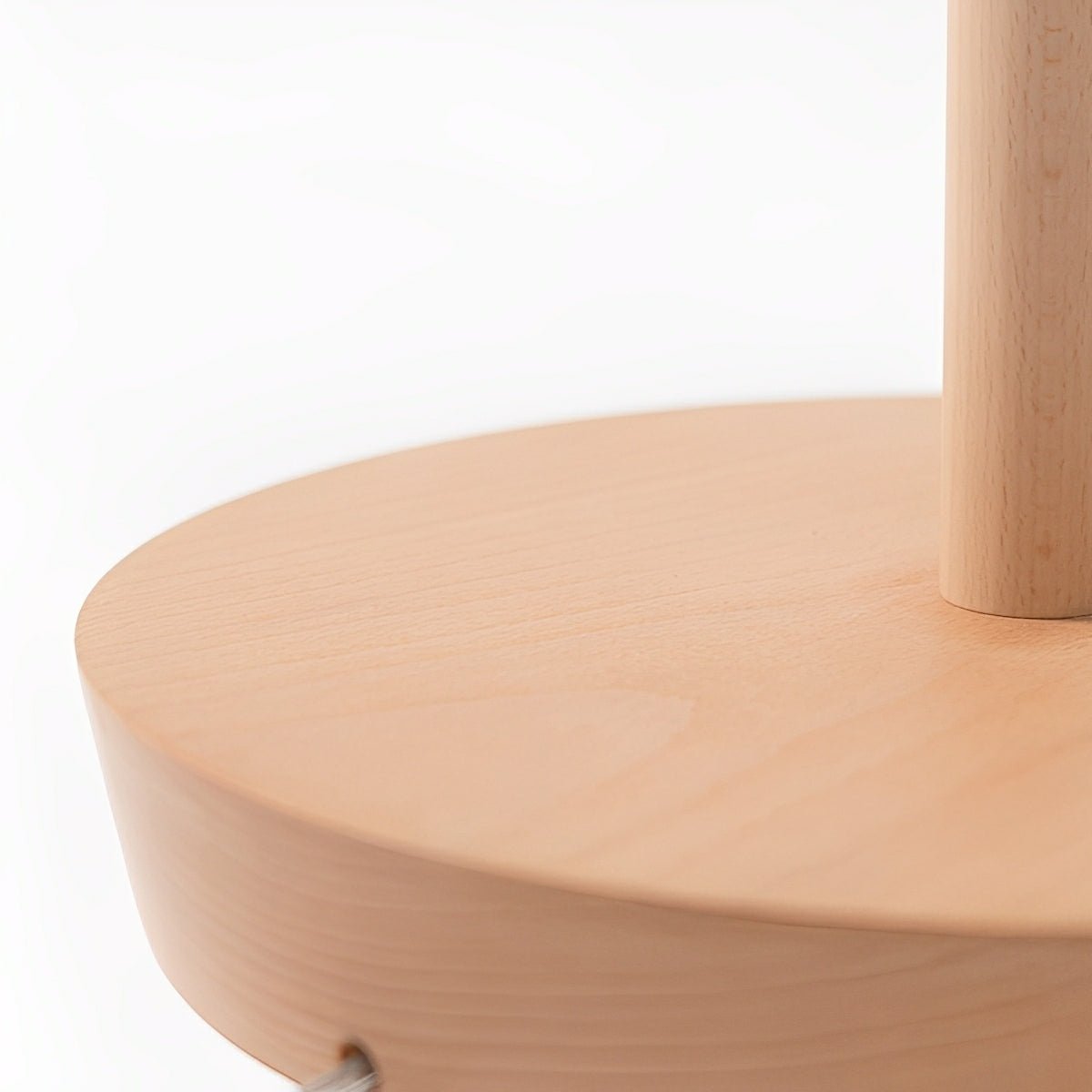 Natural Beech Wood LED Floor Lamp with Adjustable Brightness
