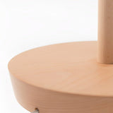 Natural Beech Wood LED Floor Lamp with Adjustable Brightness